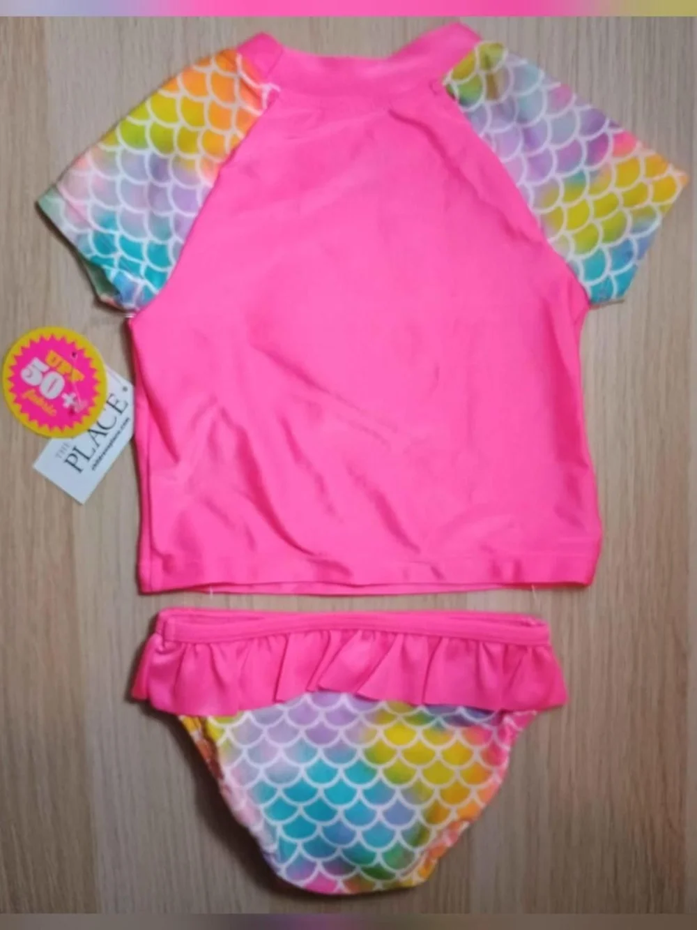 The Children's Place Pink Mermaid Swim Set Size 6-9 Months